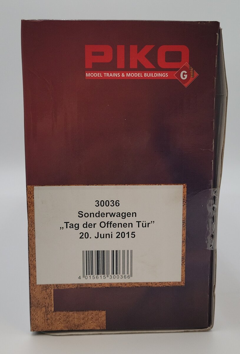 Piko 30036 G Scale Tag der Offenen Tür Boxcar #522015 LN/Box