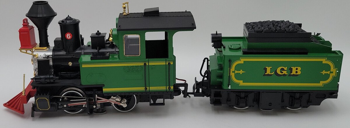 LGB 2017D G Gauge Green 0-4-0 Steam Locomotive with Motorized Tender EX/Box