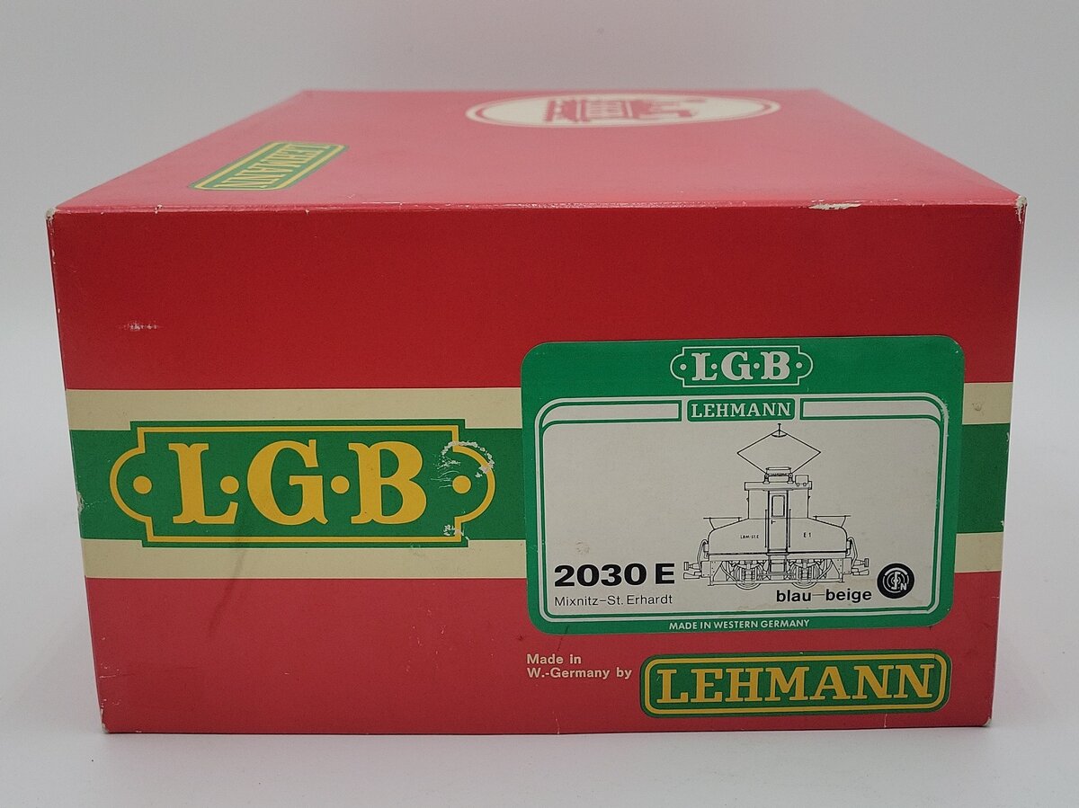 LGB 2030E G Scale Blue Steeple Cab Electric Locomotive LN/Box
