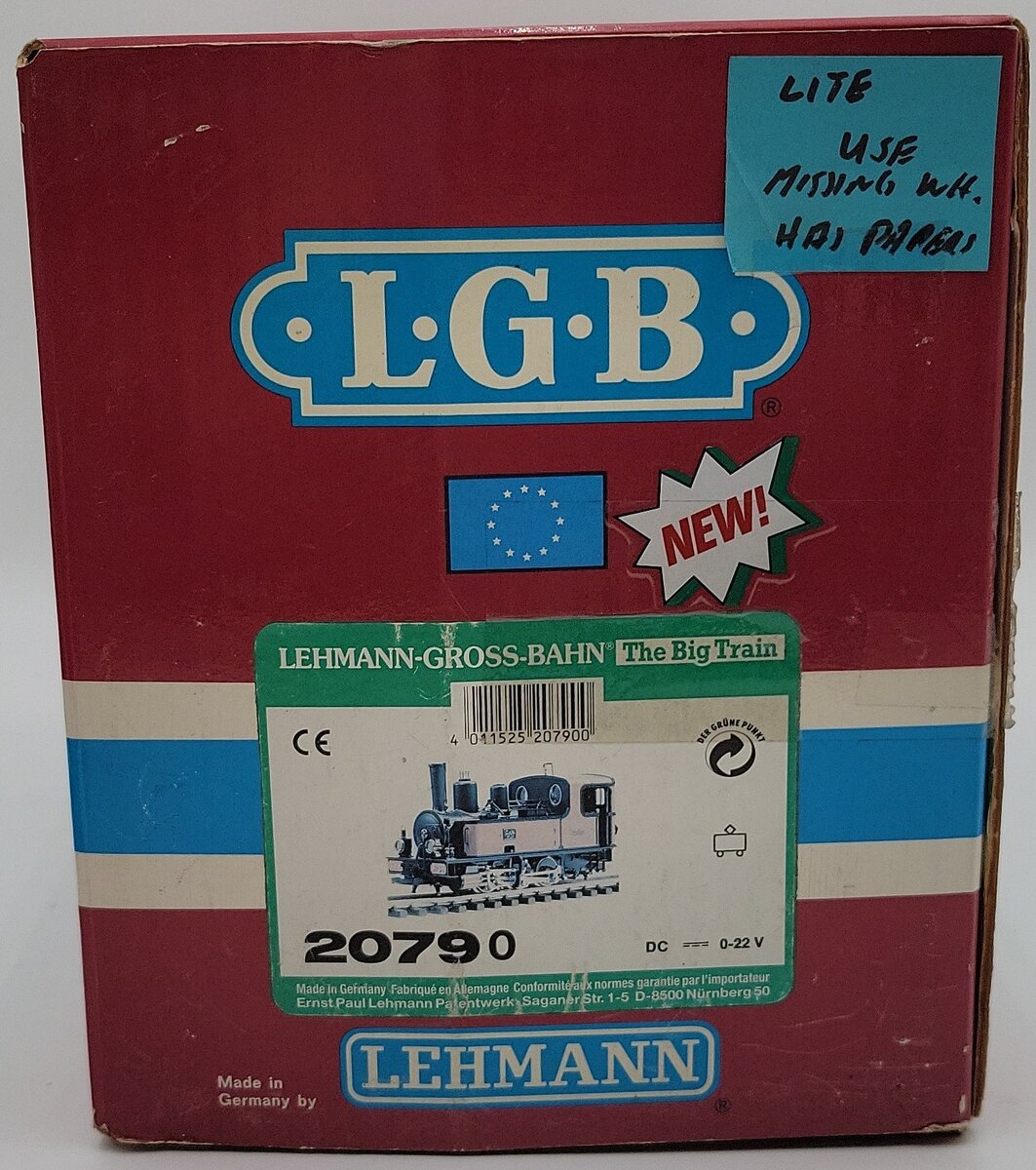 LGB 20790 G Scale Corpet-Louvet C.d.N. No. 36 Steam Locomotive EX/Box
