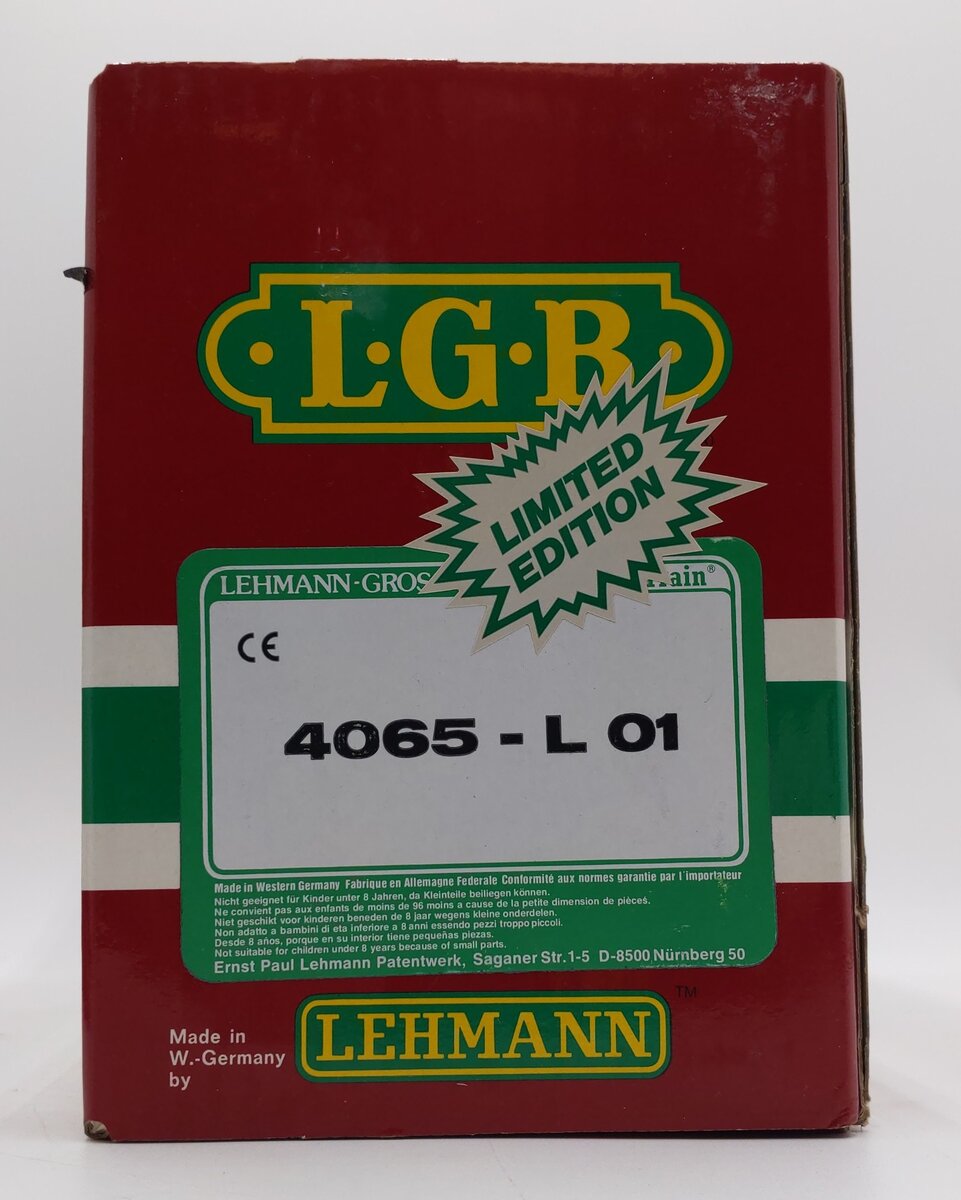 LGB 4065-L01 Lake George & Boulder Yellow Caboose EX/Box