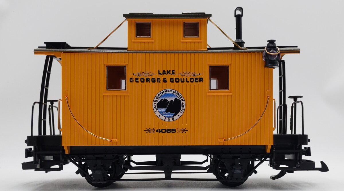 LGB 4065-L01 Lake George & Boulder Yellow Caboose EX/Box