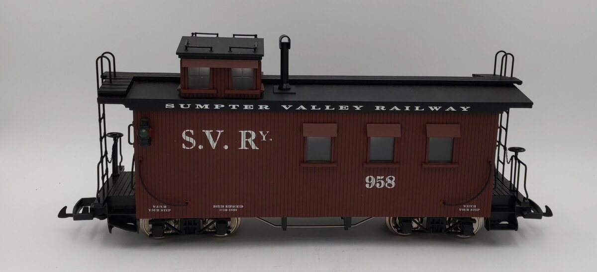 USA Trains R12021 G Scale Sumpter Valley Caboose #958 (Metal Wheels) LN/Box