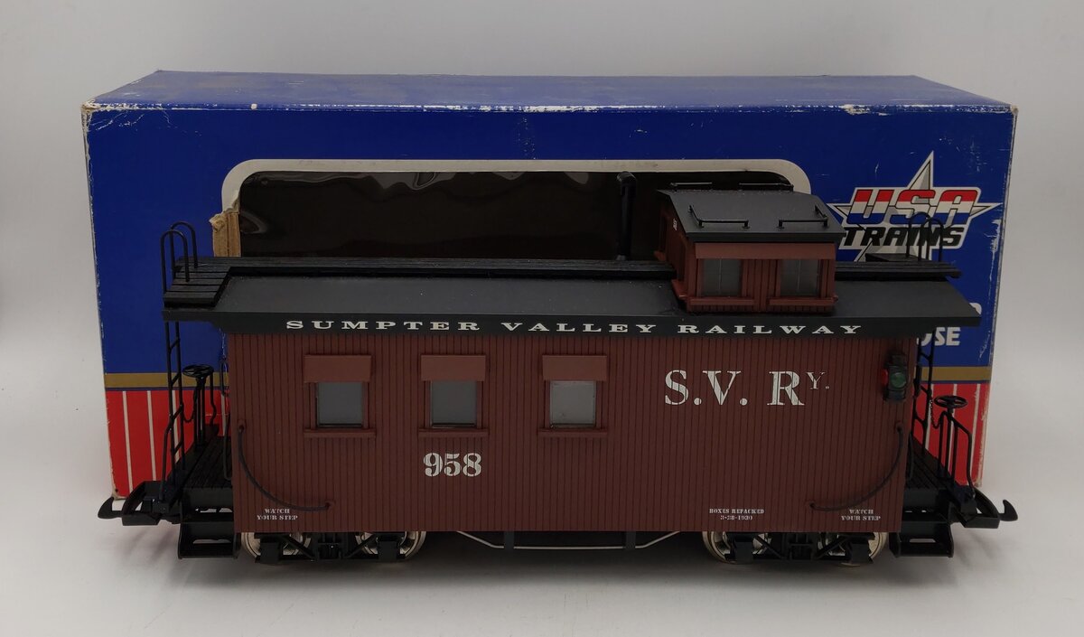 USA Trains R12021 G Scale Sumpter Valley Caboose #958 (Metal Wheels) LN/Box