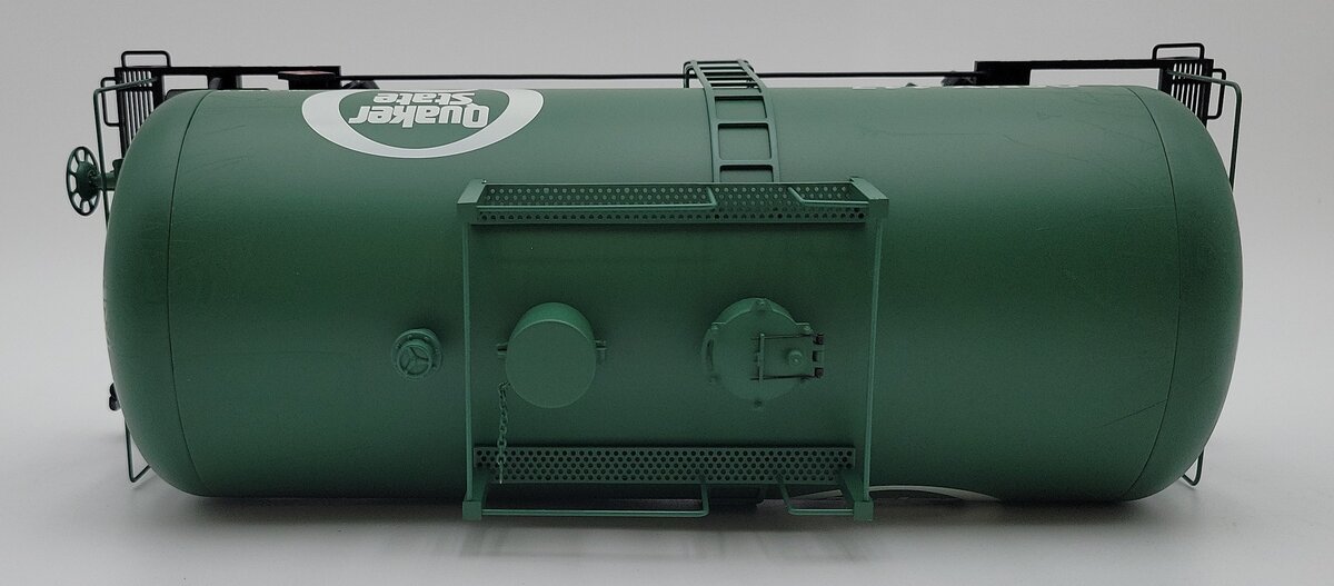 USA Trains R15220 G Gauge Quaker State Beer Can Tank Car (Metal Wheels) EX/Box
