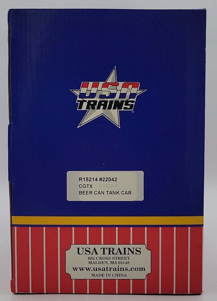USA Trains R15214 G Canadian General Transport Beer Can Tank Car (Black)  EX/Box