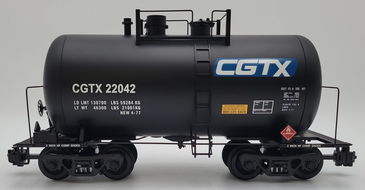USA Trains R15214 G Canadian General Transport Beer Can Tank Car (Black)  EX/Box