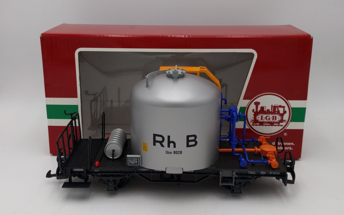 LGB 45254 RhB Cement Silo Car, Uce 8028 LN/Box