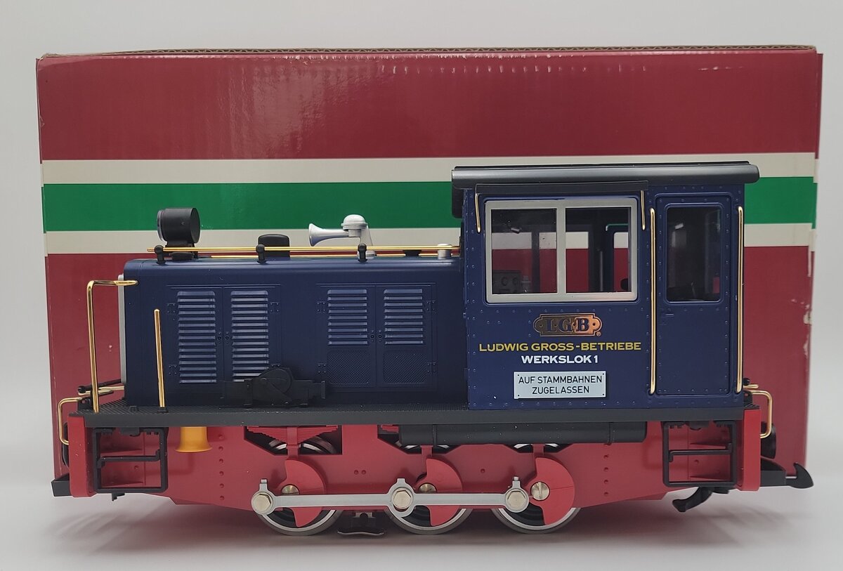 LGB 2062 G Scale Powered Diesel Locomotive "Werkslok 1" VG/Box