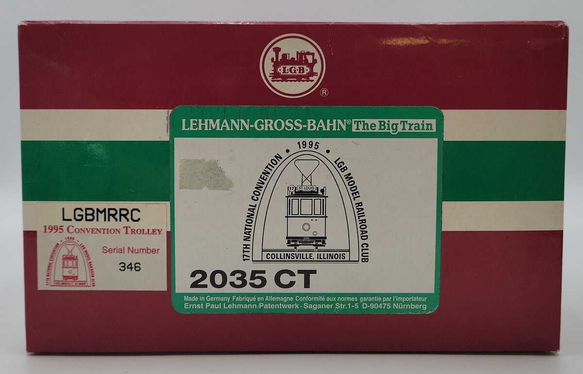 LGB 2035CT St.Louis & Collinsville Interurban Trolley EX/Box
