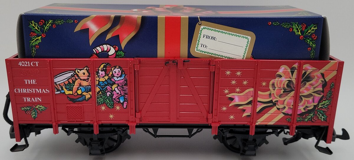 LGB 4021CT G Scale Low Side Christmas Gondola with Gift Box EX