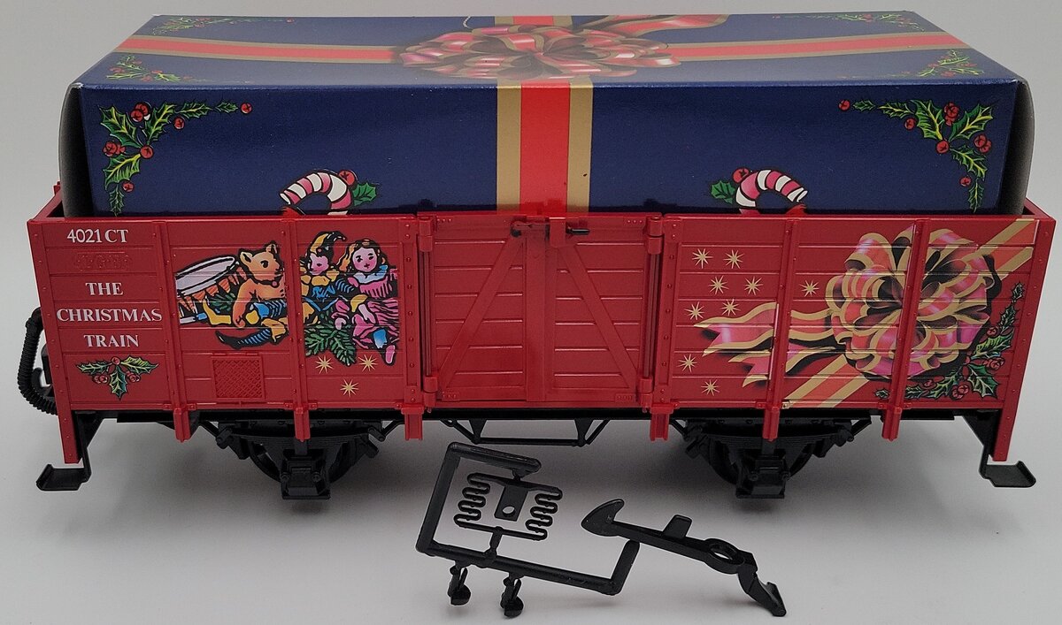 LGB 4021CT G Scale Low Side Christmas Gondola with Gift Box EX
