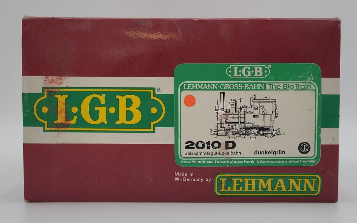 LGB 2010D G Scale 0-4-0 Stainz Steam Locomotive EX/Box