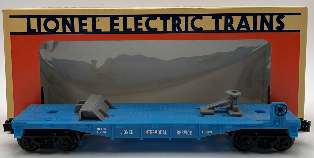 Lionel 6-16923 O Gauge Lionel Lines Flatcar w/Chocks EX/Box