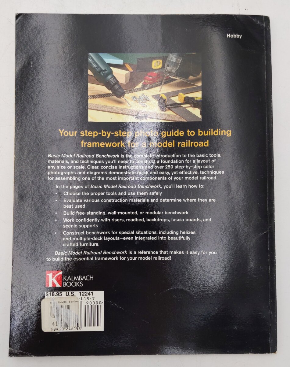 Basic Model Railroad Benchwork Paperback Book By Jeff Wilson VG