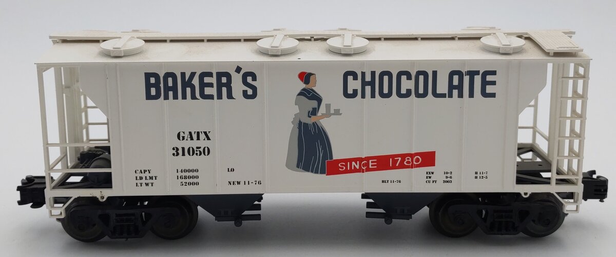 Weaver 31050 O GATX Baker's Chocolate PS-2 Covered Hopper - 3 Rail EX/Box