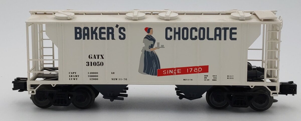Weaver 31050 O GATX Baker's Chocolate PS-2 Covered Hopper - 3 Rail EX/Box