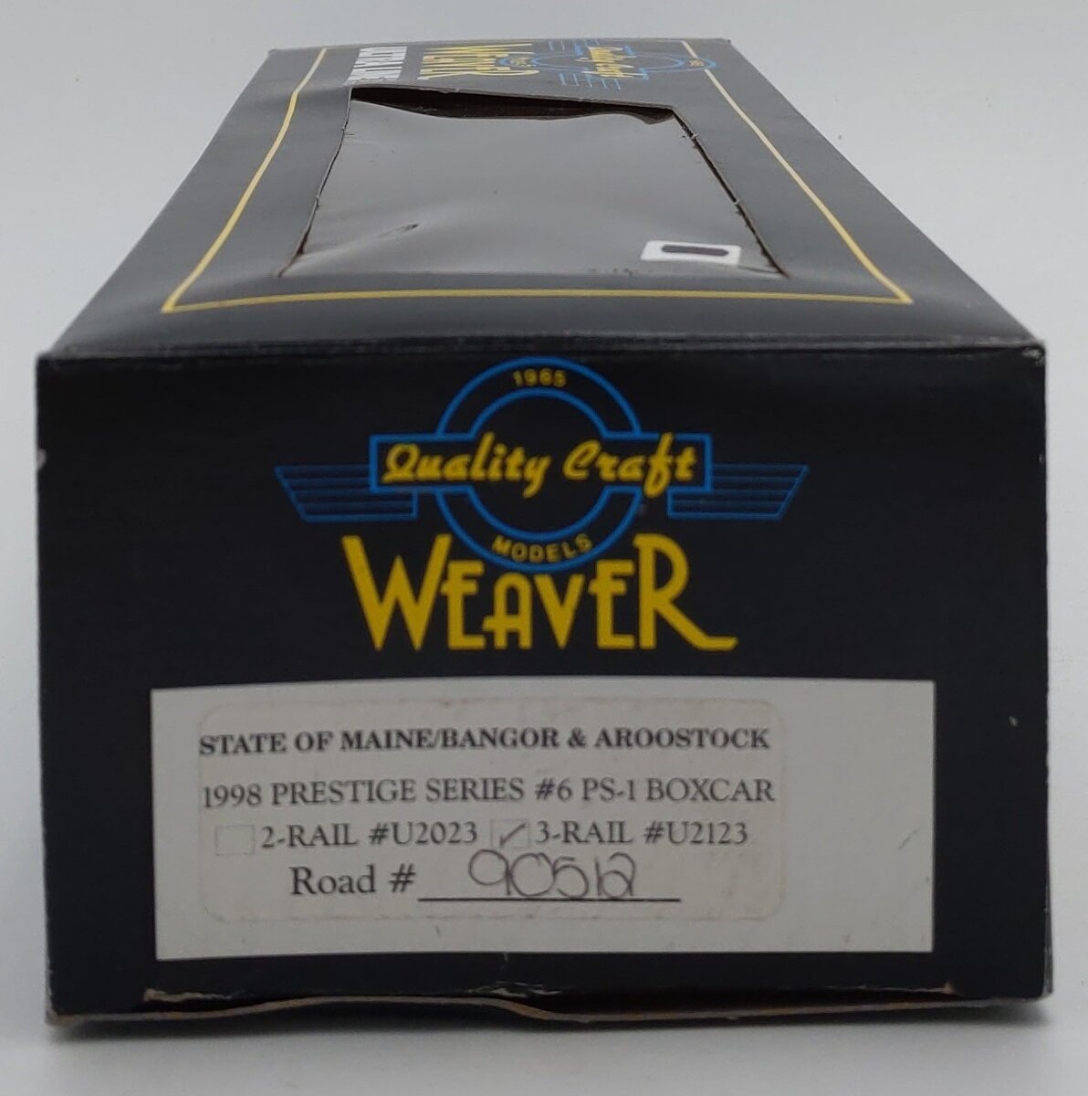 Weaver U2123 O State of Maine/Bangor & Aroostock PS-1 Boxcar #90512 (3 Rail) VG/Box