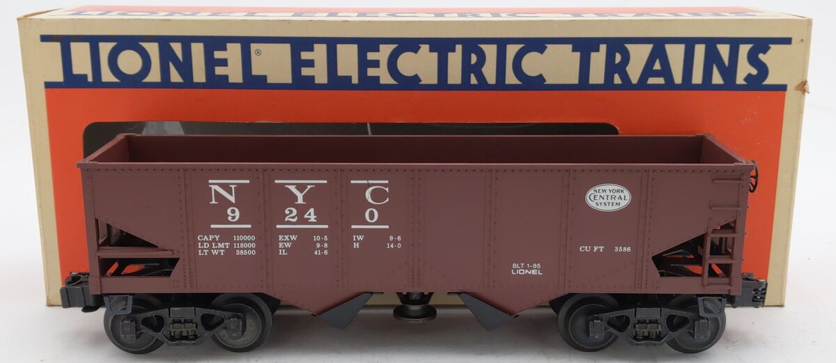 Lionel 6-9240 O Gauge New York Central Operating Hopper #9240 EX/Box