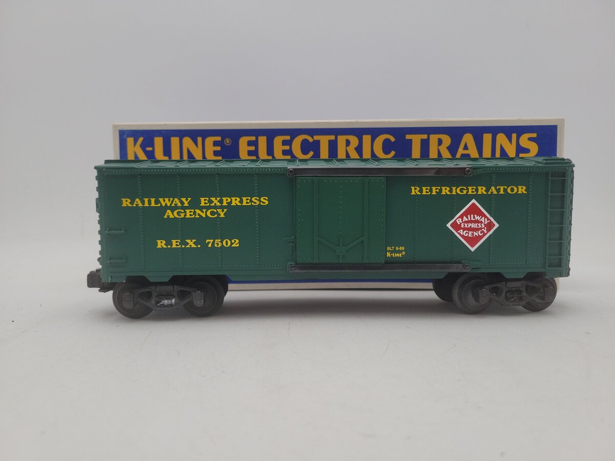K-Line K-7502 O Gauge REA Steel Door Reefer Car VG/Box