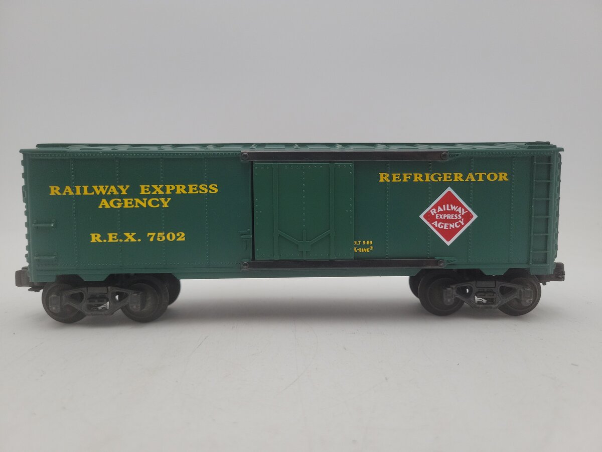 K-Line K-7502 O Gauge REA Steel Door Reefer Car VG/Box