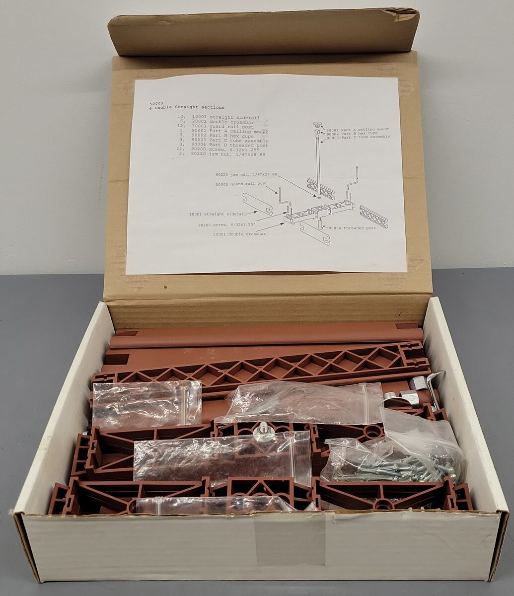 Interail 50009 G 6' Double Straights w/Hangers VG/Box