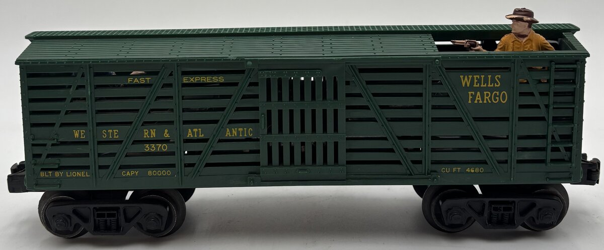 Lionel 3370 Vintage O Wells Fargo Operating Sheriff & Outlaw Car VG