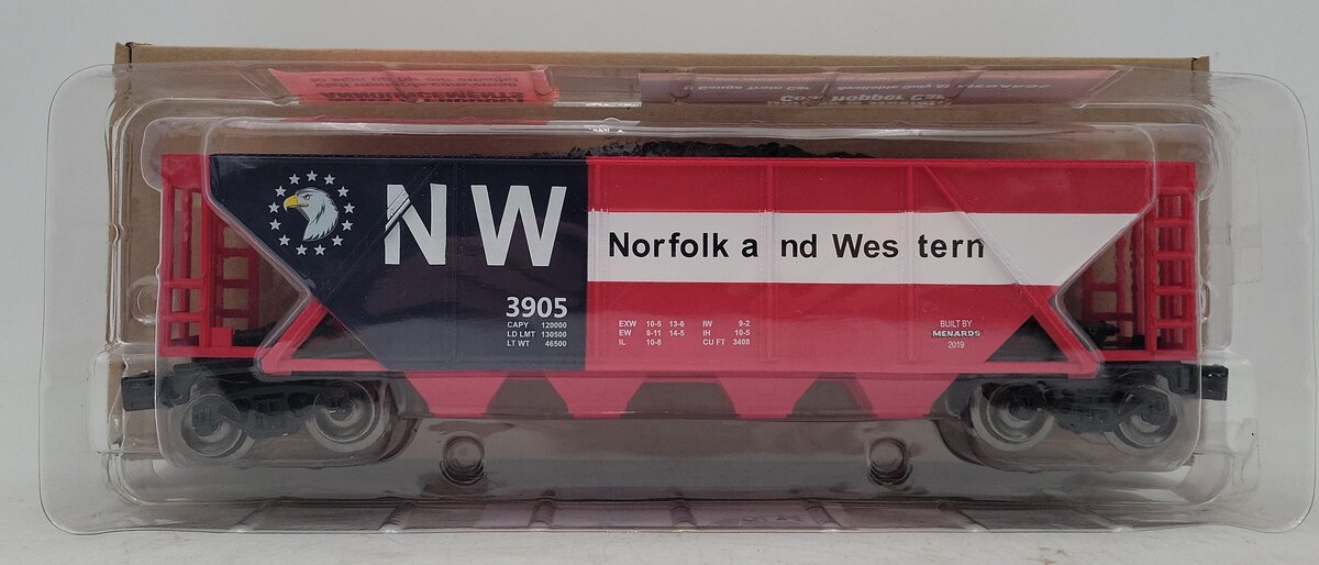 Menards 279-5283 O27 Norfolk & Western Coal Hopper Car #3905 NIB