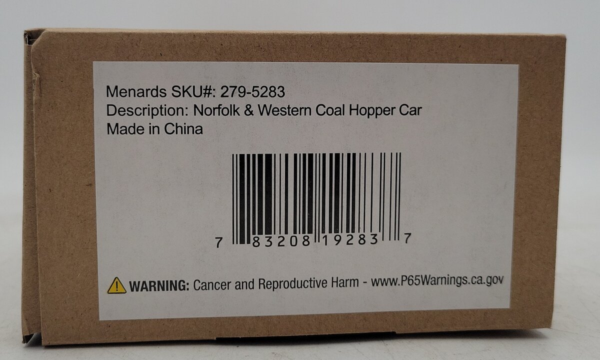 Menards 279-5283 O27 Norfolk & Western Coal Hopper Car #3905 NIB