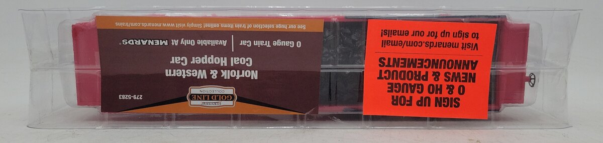 Menards 279-5283 O27 Norfolk & Western Coal Hopper Car #3905 NIB