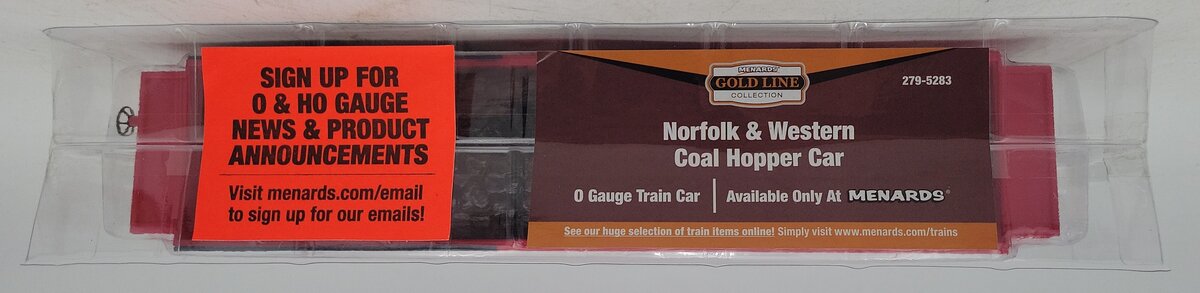Menards 279-5283 O27 Norfolk & Western Coal Hopper Car #3852 NIB