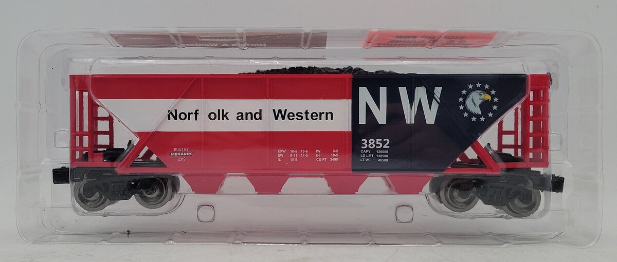 Menards 279-5283 O27 Norfolk & Western Coal Hopper Car #3852 NIB