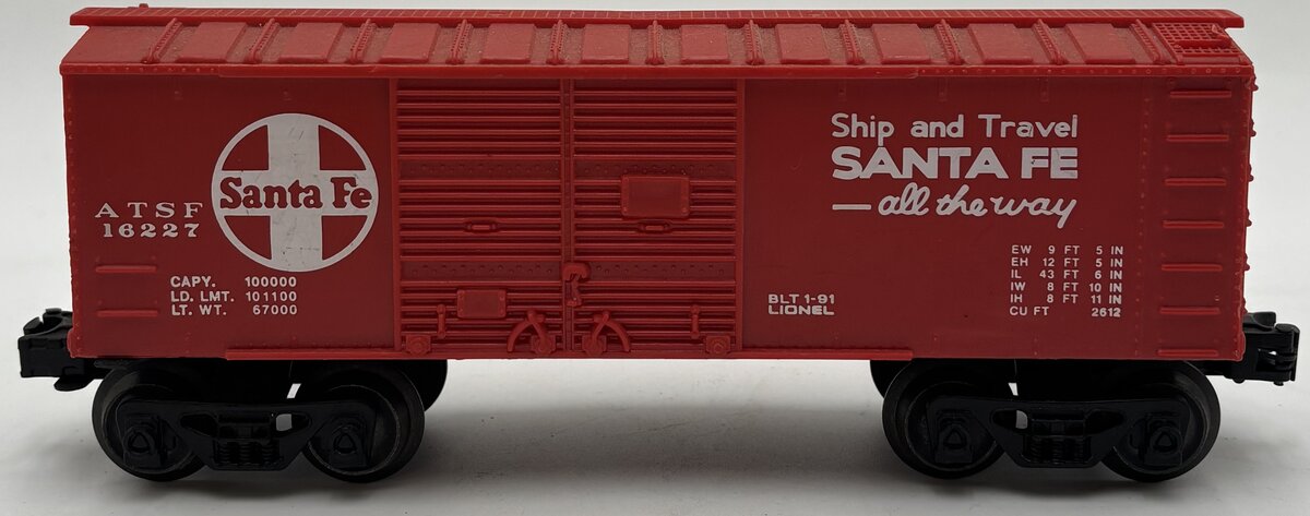 Lionel 6-16227 Santa Fe Small Boxcar VG