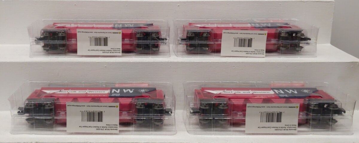 Menards 279-5283 O N&W Coal Hopper Cars: #3869, #3575,#3959, #3957 [4] NIB