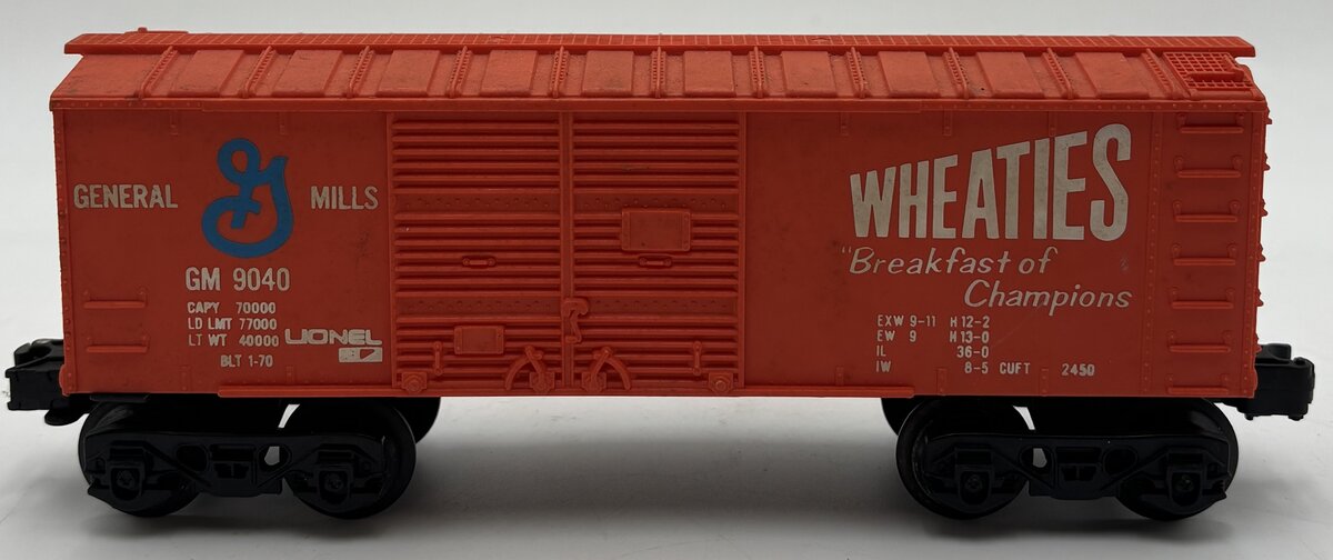 Lionel 6-9040 O Gauge Wheaties Short Boxcar VG