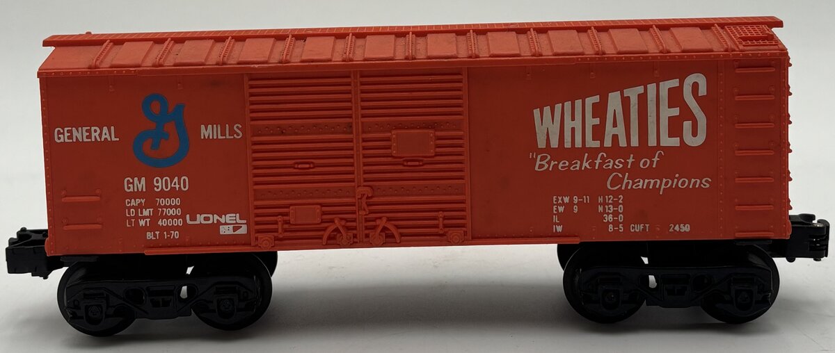 Lionel 6-9040 O Gauge Wheaties Short Boxcar VG