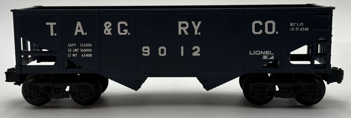 Lionel 6-9012 O Gauge Tennessee Alabama & Georgia Blue 2-Bay Hopper EX
