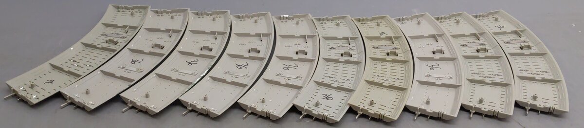 Lionel 6-12015 FasTrack O36 45-Degree Curved Track [10] VG
