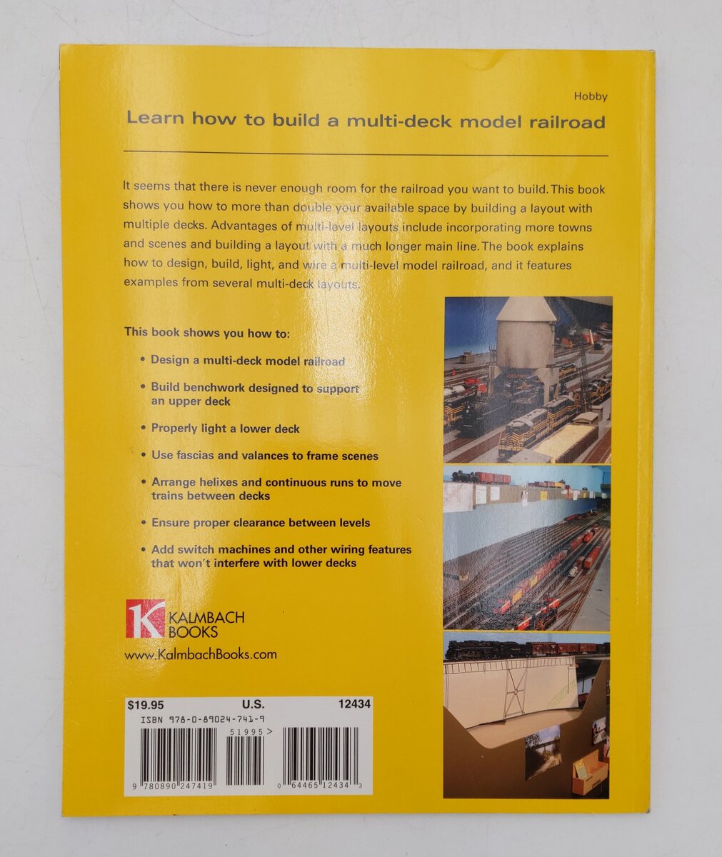Designing & Building Multi-Deck Model Railroads Paperback Book By Tony Koester EX