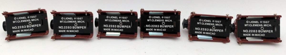 Lionel 6-2283 O/O27 Gauge Diecast Illuminated Bumpers (3 Sets of 2) VG/Box