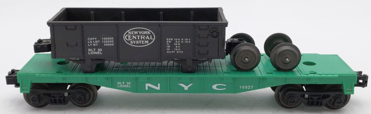 Lionel 6-16927 O Gauge New York Central Flatcar w/ Gondola Load EX/Box