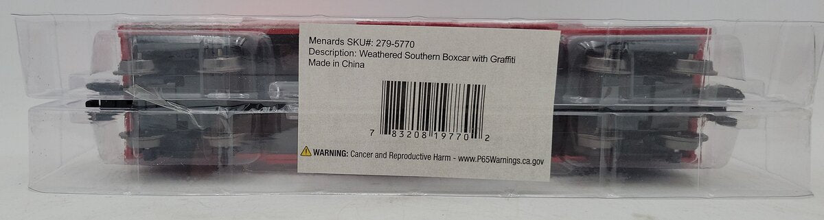 Menards 279-5770 O Gauge Weathered Southern Boxcar #4469 with Graffiti NIB