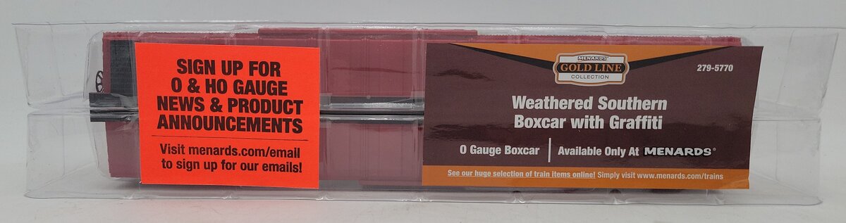 Menards 279-5770 O Gauge Weathered Southern Boxcar #4469 with Graffiti NIB