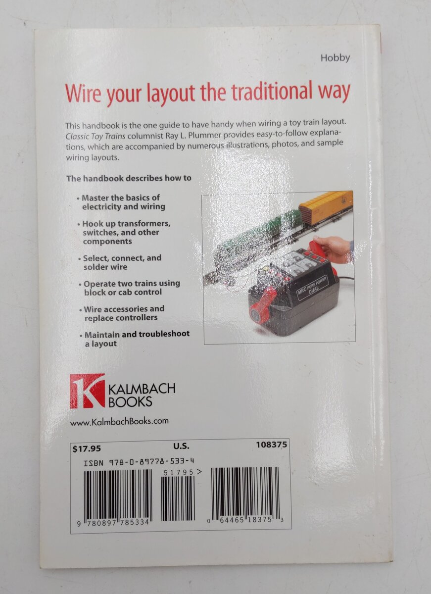 Wiring Handbook For Toy Trains Paperback Book By Ray L. Plummer EX