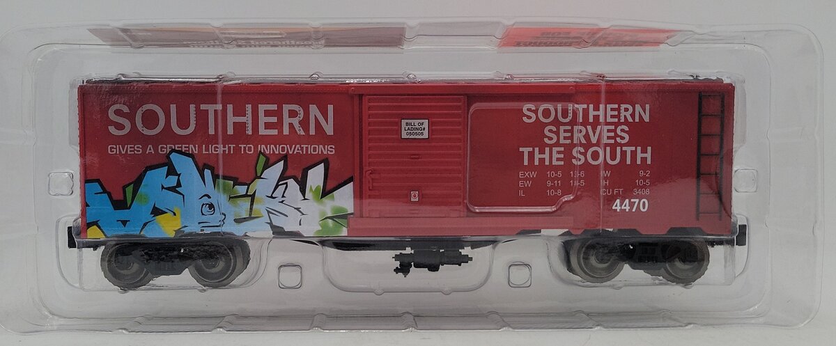 Menards 279-5770 O Gauge Weathered Southern Boxcar with Graffiti #4470 NIB