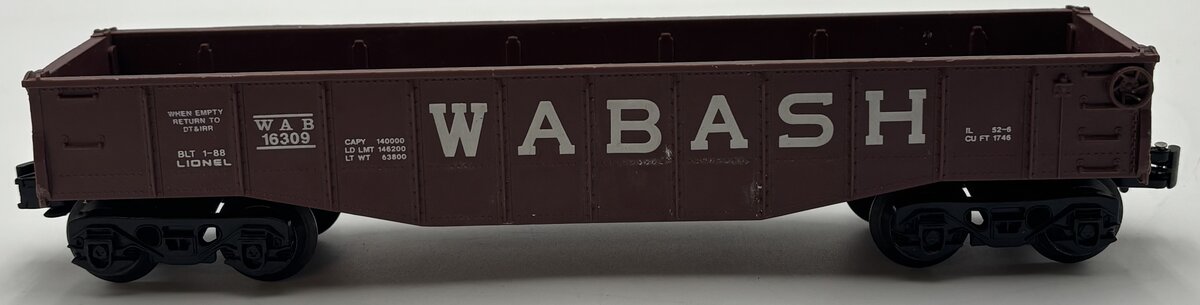 Lionel 6-16309 O Wabash Gondola VG