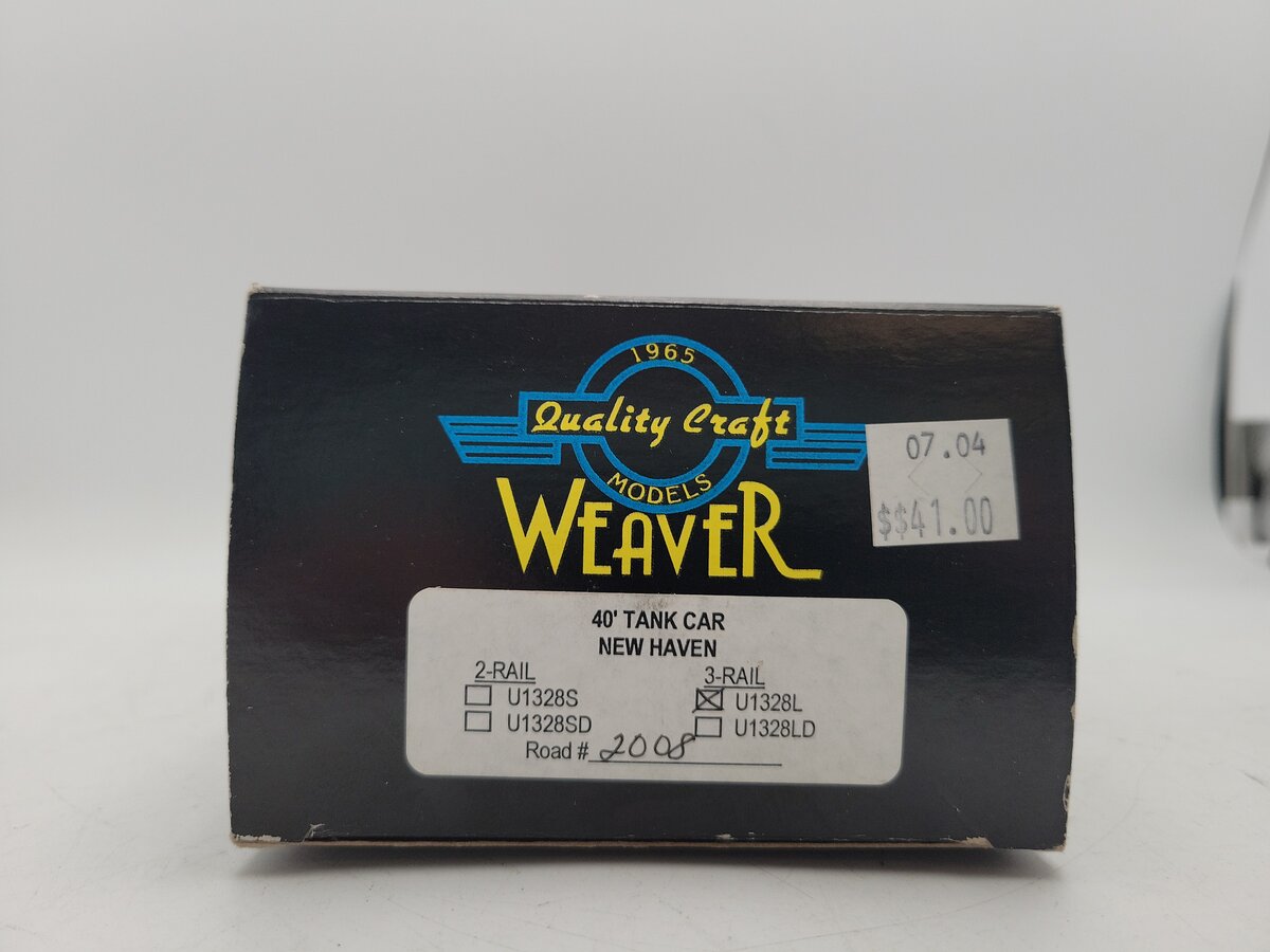 Weaver U1328LD O Gauge New Haven 40' Tank Car #20008 (3-Rail) EX/Box