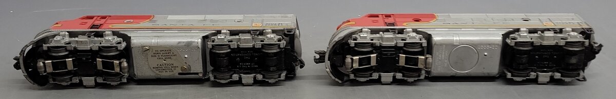 Lionel 2343 Vintage O Gauge Santa Fe F3 AA Diesel Locomotive Set VG