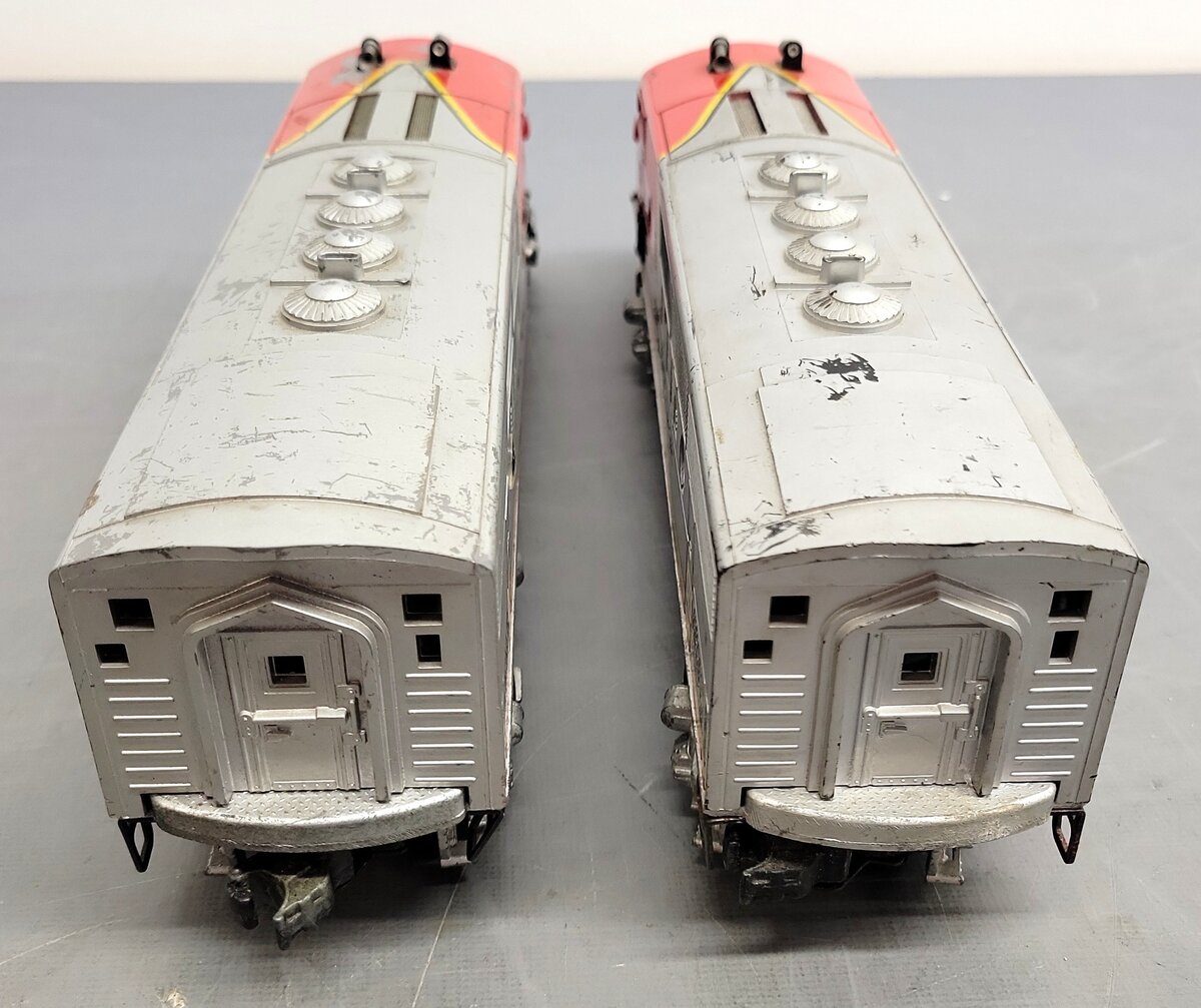 Lionel 2343 Vintage O Gauge Santa Fe F3 AA Diesel Locomotive Set VG