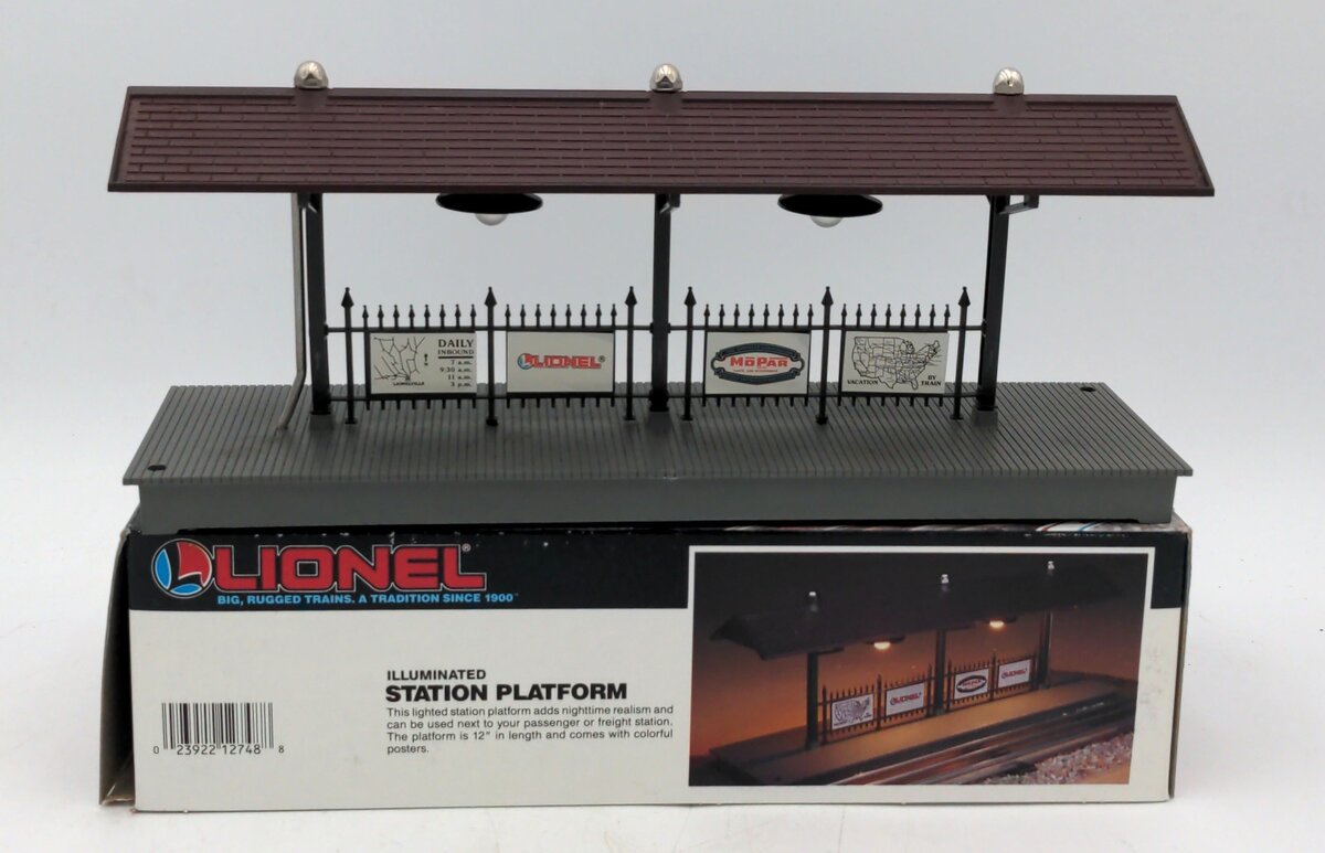 Lionel 6-12748 O/027 Illuminated Station Platform EX/Box